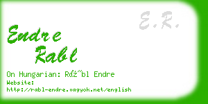 endre rabl business card